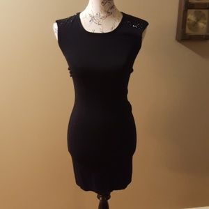 Express black knit mini dress